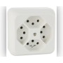 Mica AP Steckdose 4xT13 weiss getrennt