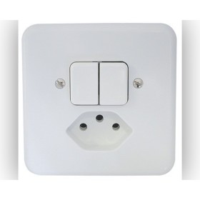 Mica UP Kombination Doppelschalter SCH1/T13 weiss