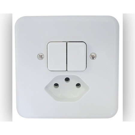 Mica UP Kombination Doppelschalter SCH1/T13 weiss