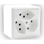Edizio Due AP Steckdose 3xT13 paralell weiss