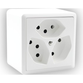 Edizio Due AP Steckdose 3xT13 paralell weiss