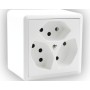 Edizio Due AP Steckdose 3xT13 paralell weiss