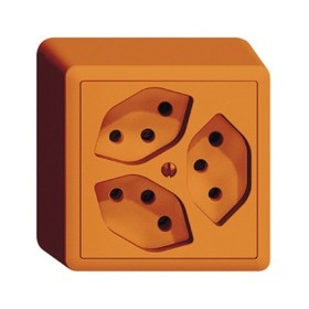 Edizio Due AP Steckdose 3xT13 paralell orange