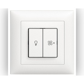 Edizio Due UP Schalter für Licht und Ventilatoren SCH0/3 1P weiss