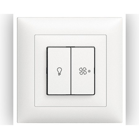 Edizio Due UP Schalter für Licht und Ventilatoren SCH0/3 1P weiss