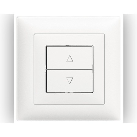Edizio Due UP Storenschalter mit 2 Funktionstasten weiss