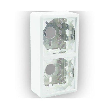 Edizio Due Aufputz Gehäuse für FX-Apparate 39 mm 2-fach weiss