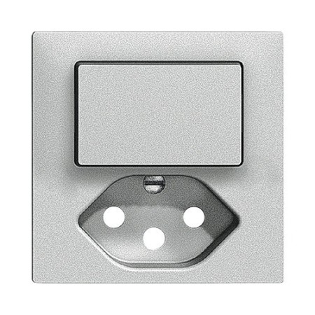 Edizio Due Abdeckset für Kombination Wechselschalter SCH3/T13 silber