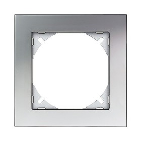 Edizio Due Abdeckrahmen 1fach Chrom poliert