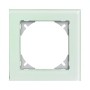 Edizio Due Abdeckrahmen 1fach Glas weiss