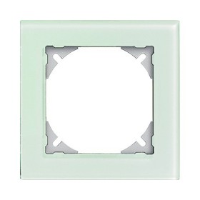 Edizio Due Abdeckrahmen 1fach Glas weiss