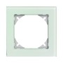 Edizio Due Abdeckrahmen 1fach Glas weiss