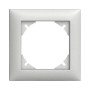 Edizio Due Abdeckrahmen 1fach silber