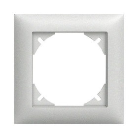 Edizio Due Abdeckrahmen 1fach silber