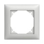 Edizio Due Abdeckrahmen 1fach silber