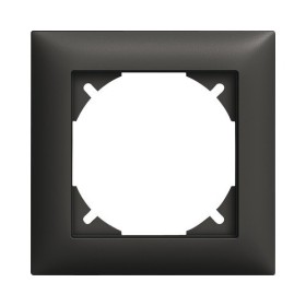Edizio Due Abdeckrahmen 1fach schwarz
