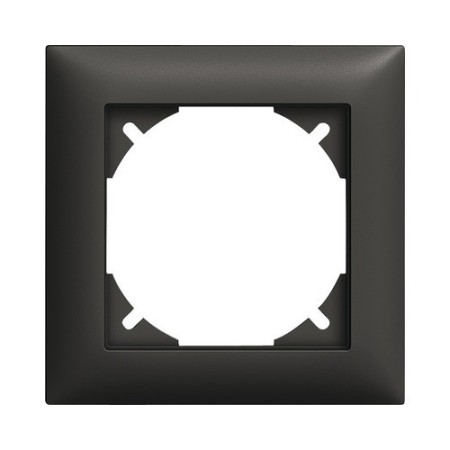 Edizio Due Abdeckrahmen 1fach schwarz