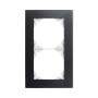 Edizio Due Abdeckrahmen 2fach Glas schwarz
