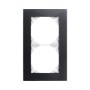 Edizio Due Abdeckrahmen 2fach Glas schwarz