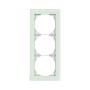 Edizio Due Abdeckrahmen 3fach Glas weiss