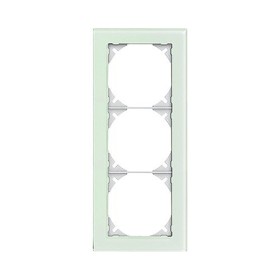 Edizio Due Abdeckrahmen 3fach Glas weiss
