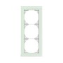 Edizio Due Abdeckrahmen 3fach Glas weiss