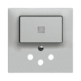 Edizio Due Abdeckset für Kombination Ein-/Ausschalter SCH0/T12 silber beleuchtet