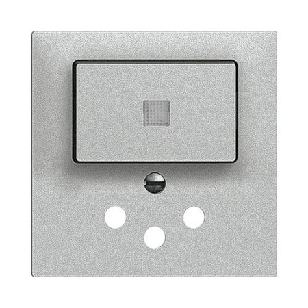 Edizio Due Abdeckset für Kombination Ein-/Ausschalter SCH0/T12 silber beleuchtet