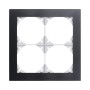 Edizio Due Abdeckrahmen 4fach Glas schwarz