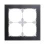 Edizio Due Abdeckrahmen 4fach Glas schwarz