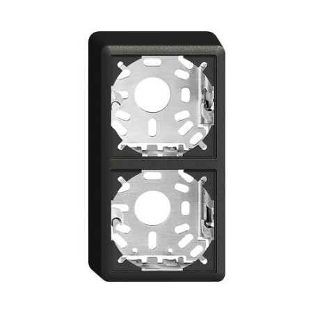 Edizio Due Aufputz Gehäuse für FX-Apparate 39 mm 2-fach schwarz