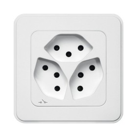 Mica4you UP Steckdose 3xT13 weiss getrennt