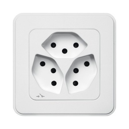 Mica4you UP Steckdose 3xT13 weiss getrennt