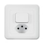 Mica4you UP Kombination Kreuzschalter SCH6/T13 weiss