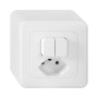 Mica4you AP Kombination Wechselschalter SCH3/T13 weiss