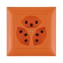 Edizio Due UP Steckdose 3xT23 16A IP 20 orange