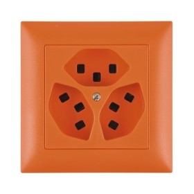 Edizio Due UP Steckdose 3xT23 16A IP 20 orange