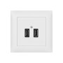 Edizio Due UP USB Ladesteckdose 230V IP 20 weiss