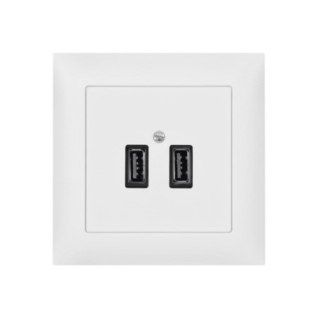 Edizio Due UP USB Ladesteckdose 230V IP 20 weiss