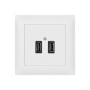 Edizio Due UP USB Ladesteckdose 230V IP 20 weiss