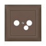 Edizio Due Abdeckset für Sat-/Antennendose 33x33mm IP20 braun
