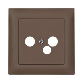 Edizio Due Abdeckset für Sat-/Antennendose 33x33mm IP20 braun