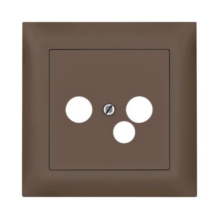Edizio Due Abdeckset für Sat-/Antennendose 33x33mm IP20 braun