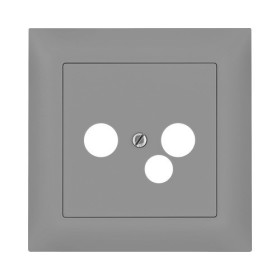 Edizio Due Abdeckset für Sat-/Antennendose 33x33mm IP20 dunkelgrau