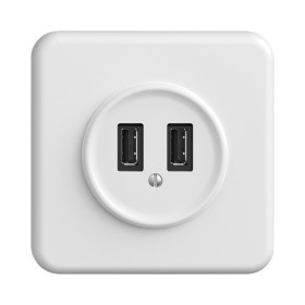 Feller Standard Due UP USB-Ladesteckdose IP 20 weiss