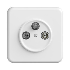 Feller Standard Due UP Antennensteckdose R/TV/SAT weiss