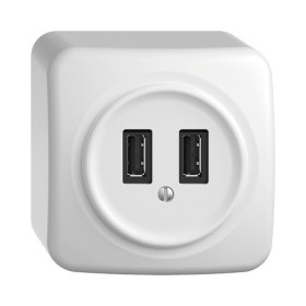 Feller Standard Due AP USB-Ladesteckdose IP 20 weiss