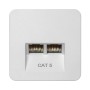 Mica4you Abdeckset für Netzwerkdose 2xRJ45 IP 20 weiss