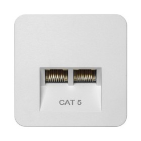 Mica4you Abdeckset für Netzwerkdose 2xRJ45 IP 20 weiss