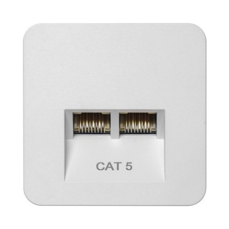 Mica4you Abdeckset für Netzwerkdose 2xRJ45 IP 20 weiss